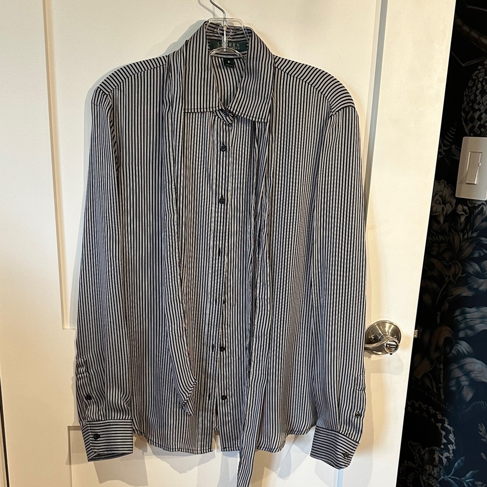 Lauren Ralph Lauren Black and grey Striped Blouse